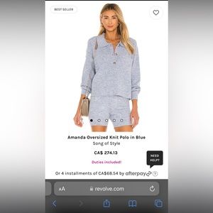 Song of style blue sweater